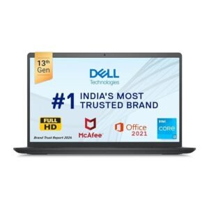 Dell Inspiron 3530 Thin & Light Laptop, 13th Gen Intel Core i3-1305U Processor, 8GB, 512GB SSD, 15.6" (39.62cm) FHD 120Hz 250nits, Standard Keyboard, Windows 11+MSO'21 & 15 Month McAfee, Black, 1.62kg