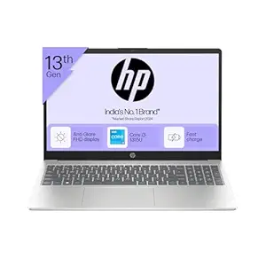 HP 15, 13th Gen Intel Core i3-1315U, 8GB DDR4, 512GB SSD, (Win 11, Office 21, Grey, 1.59kg), Anti-Glare, Micro-Edge,15.6-inch(39.6cm), FHD Laptop, Intel UHD Graphics, 1080p FHD Camera, fd0006TU